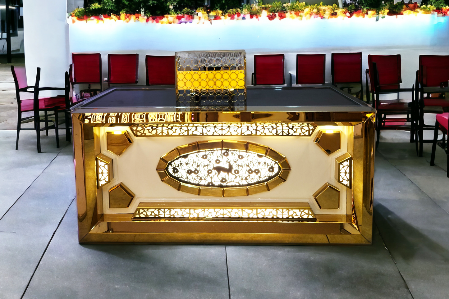 Partition Gold Table Top