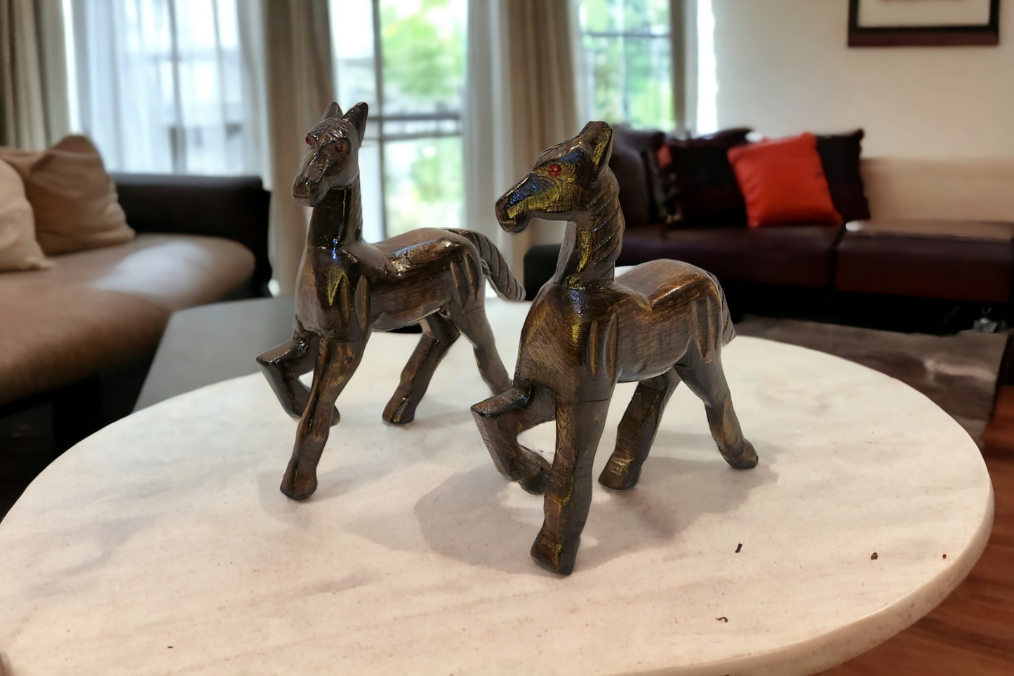 Wooden Horse Set of 2