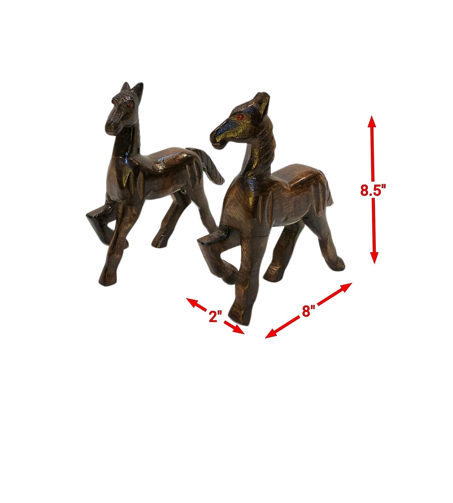 Wooden Horse Set of 2