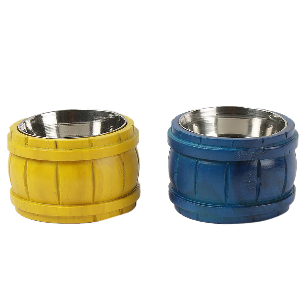 BARREL DIP BOWLS  SET OF 2