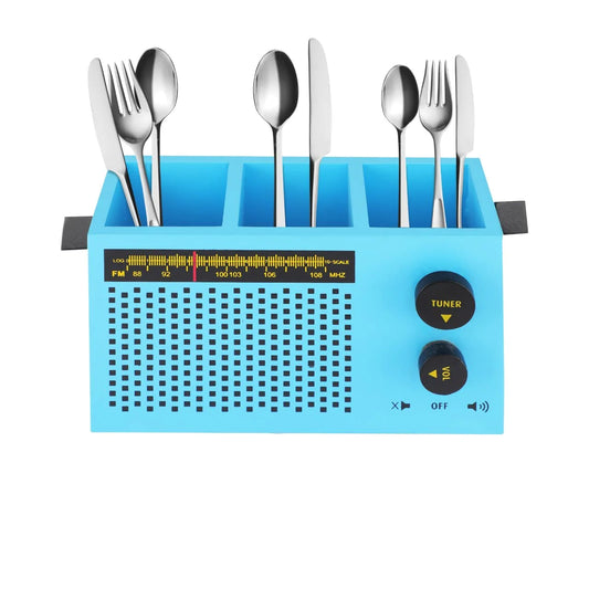 RETRO RADIO CUTLERY HOLDER