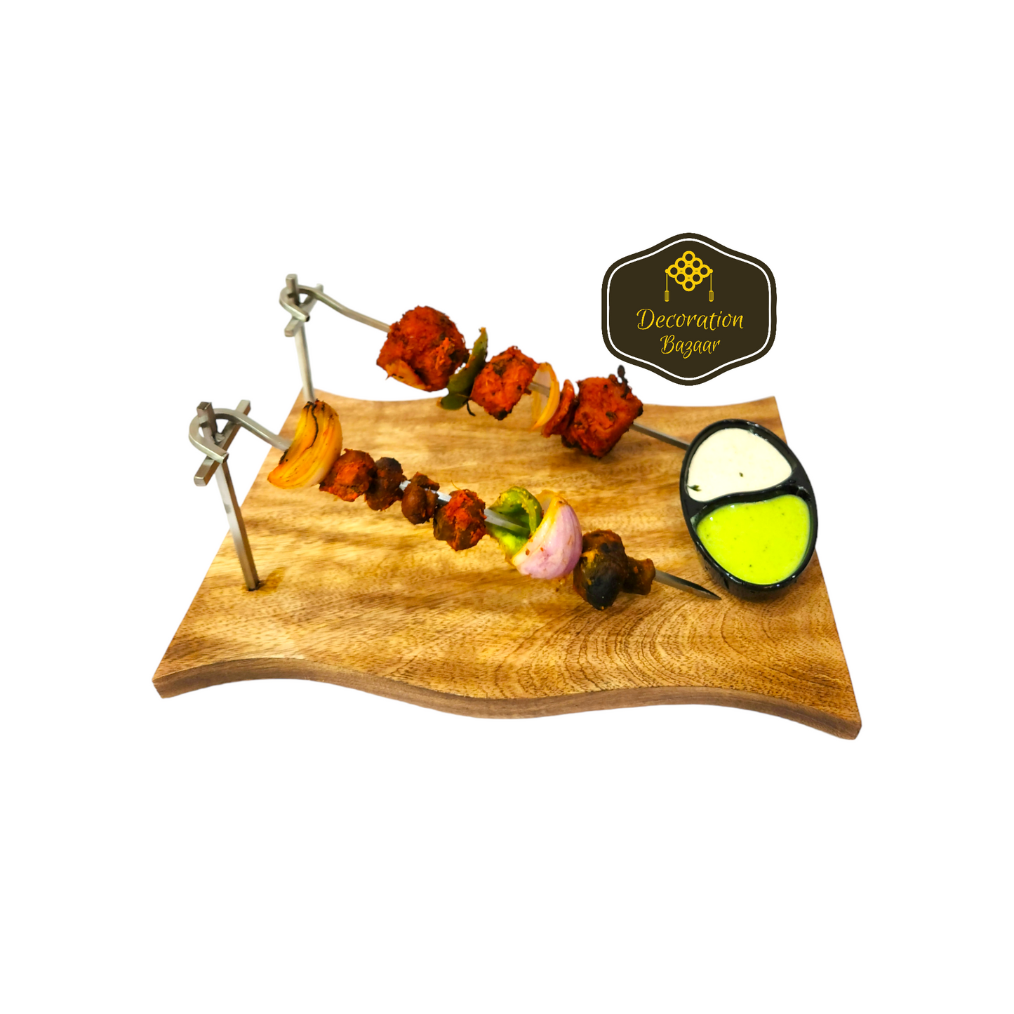 WOODEN SEEKH PLATTER